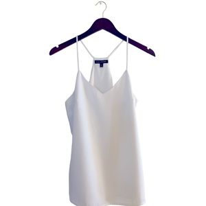 Crisp white racer back blouse